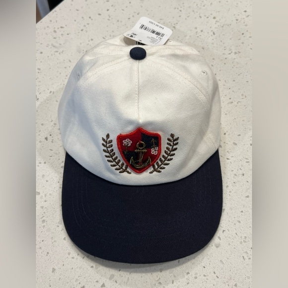 Free People Yacht Club Anchor Hat Coastal Nautical Cap NWT